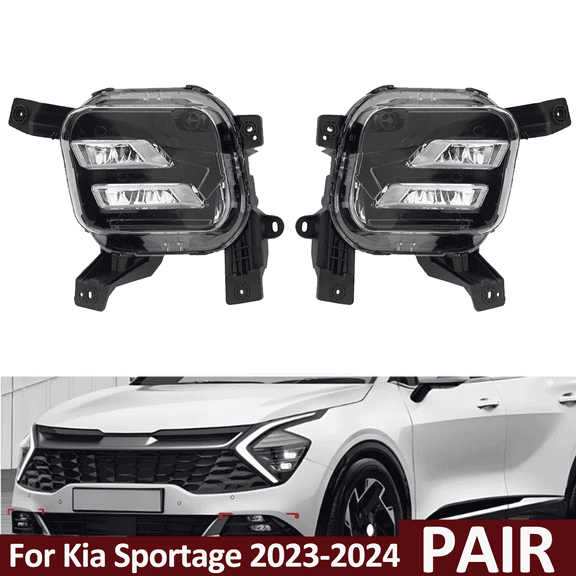 For 2023-24 Kia Sportage Front Bumper LED Fog Light DRL Driving Light Left Right