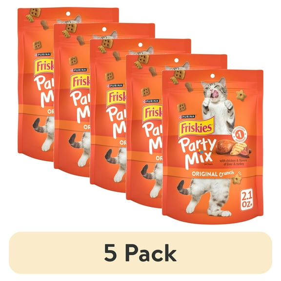 (5 pack) Friskies Chicken Liver Tartar Control Cat Treats, 2.1 oz