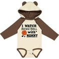 thumbnail image 3 of Inktastic I Watch Basketball with Mommy Boys Long Sleeve Baby Bodysuit, 3 of 5