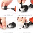 thumbnail image 2 of Hand Drill, 3/8 Inch (1.5-10mm) Cast Steel Double Gear Manual Drill for Plastic and Wood Hand Drill, Orange, 2 of 3