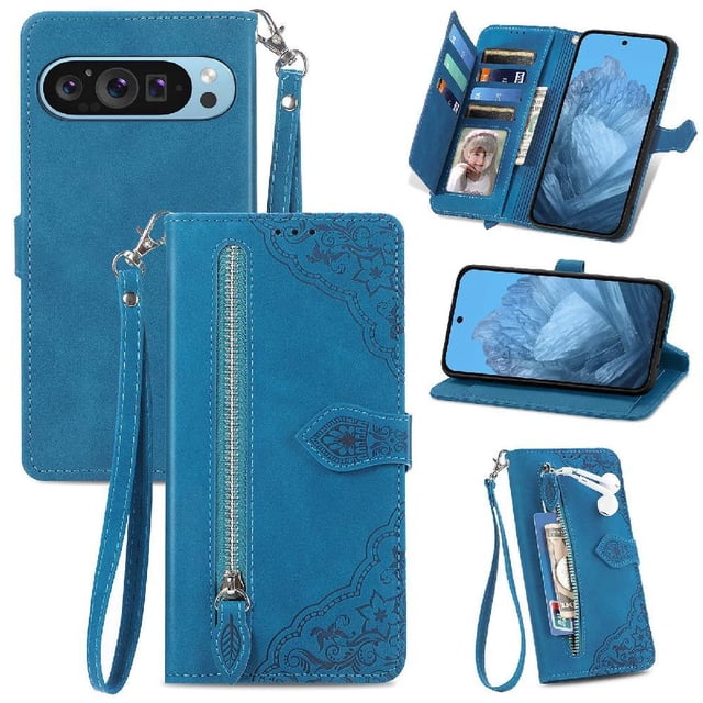 Funda billetera anti-golpes para GANGXUN Google Pixel 9 Pro XL , ideal para día a día y trabajo