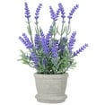 thumbnail image 3 of Flores artificiales, arreglos de lavanda de plástico en macetas para decoración (púrpura), 3 of 6