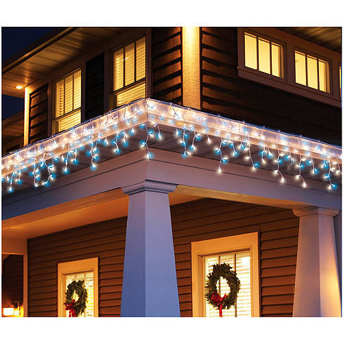 Holiday Time 70Count LED Star Icicle Christmas Lights, Cool White