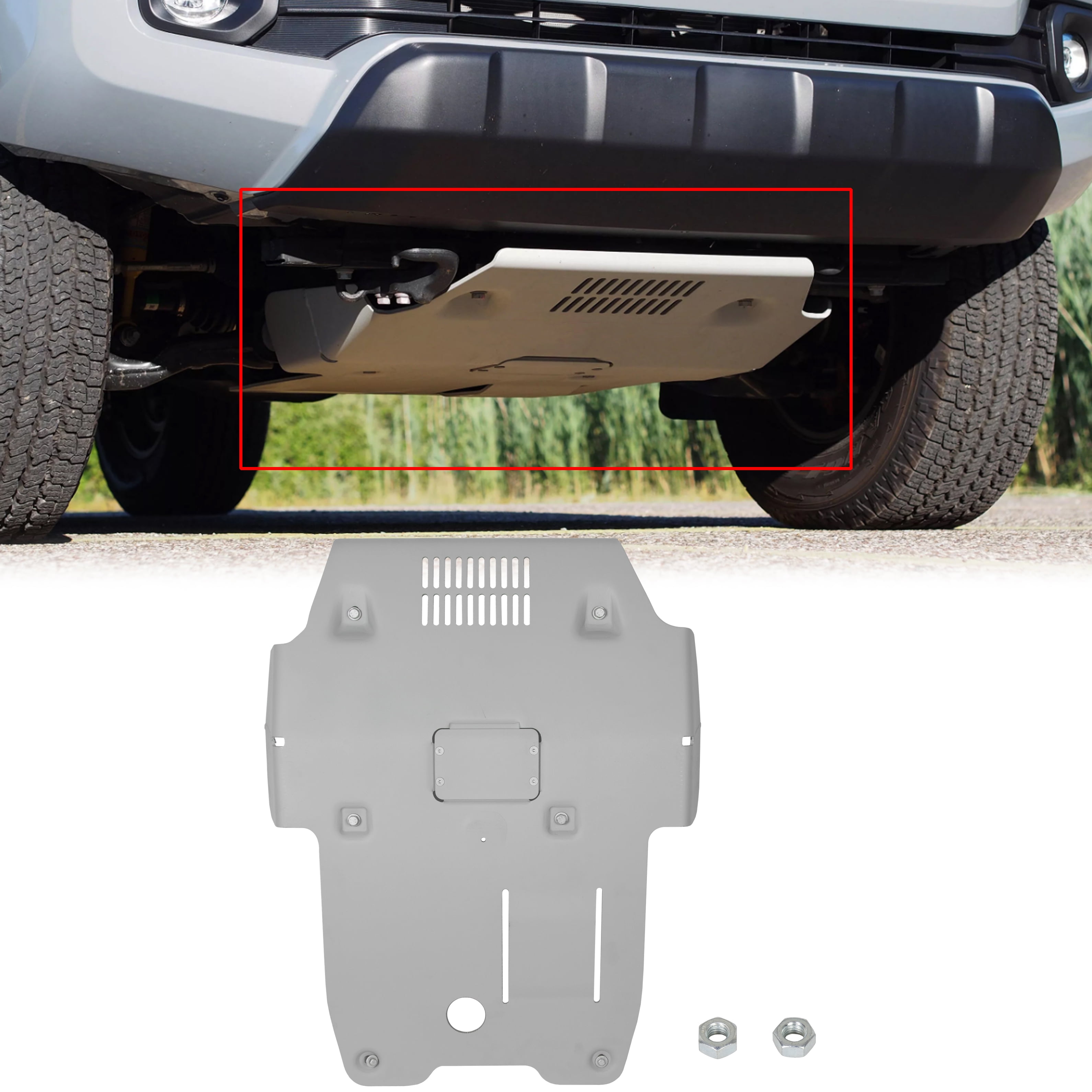 Aluminum Front Lower Skid Plate Protection For 2016-2020 Toyota Tacoma ...