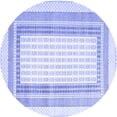 thumbnail image 1 of Ahgly Company Indoor Round Abstract Blue Contemporary Area Rugs, 4' Round, 1 of 4