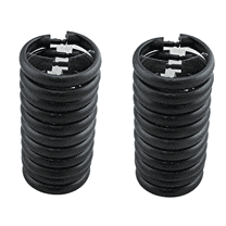 Dependable Industries Inc. Essentials 2 Pack 24 Piece Plastic Basic Locking Round Hook Easy Gliding Shower Curtain Rings (Black)