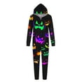 thumbnail image 4 of AGWOLF Matching Halloween Pajamas for Family Matching Pjs Sets Long Sleeve Onesie Pajamas Cute Ghots Print Zipper Hooded Jammies Sleepwear Mom S, 4 of 5
