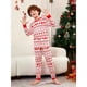 thumbnail image 4 of Conjuntos de pijamas a juego para toda la familia con estampado clásico de alce rojo para adultos, papá, madre e hija, ropa de dormir, pijamas, 4 of 5