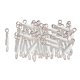 thumbnail image 3 of 100pcs Conectores de Enlace de Sublínea de Pesca Raodamiento de Bolas Antideslizante Herramientas para Pescar en Agua Salada o Dulce L Baoblaze Conector de línea de pesca, 3 of 6