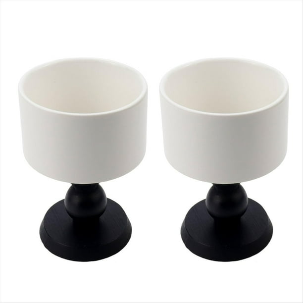 de Postre de Cerámica Copa de Cerámica Retro de Helado Francesa Cuenco de Postre de Pudín Diseño Elegante para Fiestas Negro