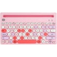thumbnail image 2 of Wekity Wireless Bluetooth Keyboard,  Dual Mode Multi-Device Cute Portable Slim Wireless Keyboard with USB Nano, 20m Connection Distance for Tablet PC Windows Android iOS Mac (Pink), 2 of 7