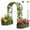 Brown-86.61" Lx 94.48" Wx47.24"H, variant on MOPHOTO 87inch Raised Garden Bed Arched Trellis Galvanized Planter Backyard Box Outdoor for Gardening,Climbing Vegetables,Plants,Flowers(Black-2pcs)