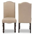 thumbnail image 3 of Zachary Chic Oak Brown Linen Counter Height Dining Chair Brown/Beige, 3 of 5