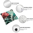 thumbnail image 4 of SHANXI Teal Blue Cushion Covers Turquoise Ombre Rose Accent Pillow Cases for Boys Girls Adult,Grunge Watercolor Throw Pillow Covers,Vintage Contemporary Artwork Cushion 22x22in, 4 of 5