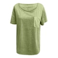 thumbnail image 6 of Mittory Womens Tunic T Shirts Short Sleeve Round Neck Soft Loose Shirts Summer Casual Tops with Pocket, 6 of 6