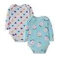 thumbnail image 2 of Emy Dola Baby Grils Rompers Soft Cotton Long Sleeve Bodysuit for 3-24M Newborns Toddler Cartoons 2-pack Onesie with Snap Buttons, 2 of 7