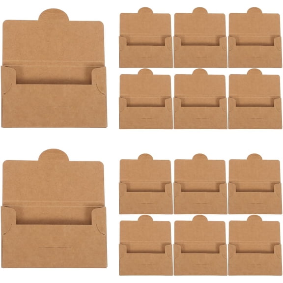 ABCISI 30Pcs Kraft Paper Business Card Holder Box, Greeting Card Holders, Mini Favor Gift Card Boxes, Multi-Functional Card Storage Organizer for Desk, Membership and More