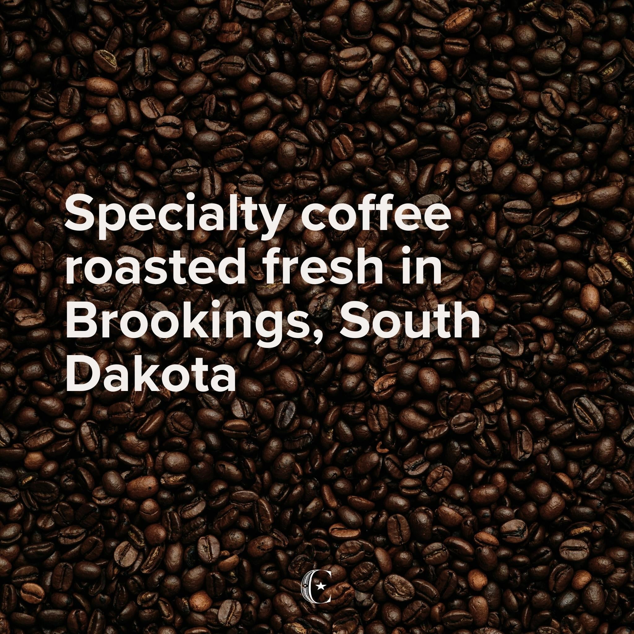 Local Cottonwood Coffee Badlands Blend, Naturally Caffeinated Dark Roast Coffee, Ground, 12oz