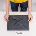 thumbnail image 5 of Honoma Bolsas Para La Colada, Cesta Con Asas, Portátil Y Plegable, Cesta De Malla Para Ropa Sucia, Plegable Para Lavado, Almacenamiento, Habitación De Niños, Dormitorio O Viaje (Doble Capa Negra), 5 of 5