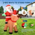 thumbnail image 4 of CazToi 6.9ft Inflatable Santa Claus with Reindeer Outdoor Yard Decoration with Lights, 4 of 7