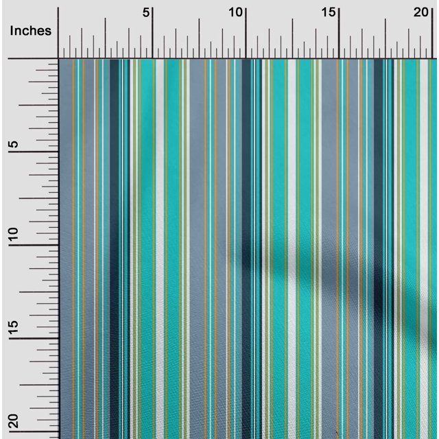 oneOone Tissu en Coton Flex Multicolore à Rayures pour Couture BTY 40 Pouces de Large