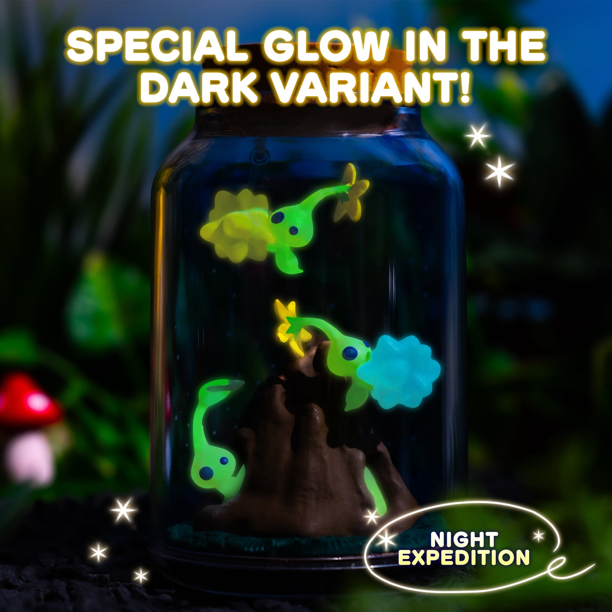 Hamee RE-Ment Pikmin Blind Box Miniature Figure Set for Birthday Gift, Party Favor, Collectible Toy (Pikmin Terrarium Collection 2) – 6 Pc. (Full Set)