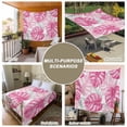 thumbnail image 6 of Pink Palm Leaf Tapestry for Bedroom Wall Hanging Tapestry, Tropical Vintage Grey Summer Plant Ceiling Backdrop Tapestries Poster Blanket Wall Decor for Teens Room Living Room Dorm 55" x 73", 6 of 8