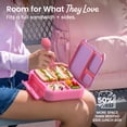 thumbnail image 5 of Bentgo Kids Stow & Go Lunch Box with Built-In Utensil, Leak-Proof Design, Removable Tray, Portion-Perfect Compartments for Kids and Teens (Lilac Pink), 5 of 6