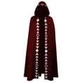 thumbnail image 4 of Capa con capucha de talla grande, 5 colores, estilo renacentista medieval, para Halloween, iglesia, sacerdote, cosplay, 4 of 6