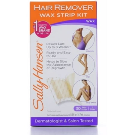 Sally Hansen Hair Removal Wax Strips, 30ct (Best Hair Removal Strips)