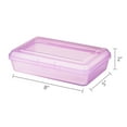 thumbnail image 6 of Pen+Gear Lightweight Plastic Pencil Box with Snap-on Lid, Translucent Lavender, 1-Pack, 6 of 7