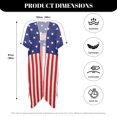 thumbnail image 6 of HELLHERO High Quality Fabrics Bathing Suit Cover Up for Beach Breathable Free Size Long Kimono Swimsuit Cover Up USA American Flag Pattern, 6 of 6