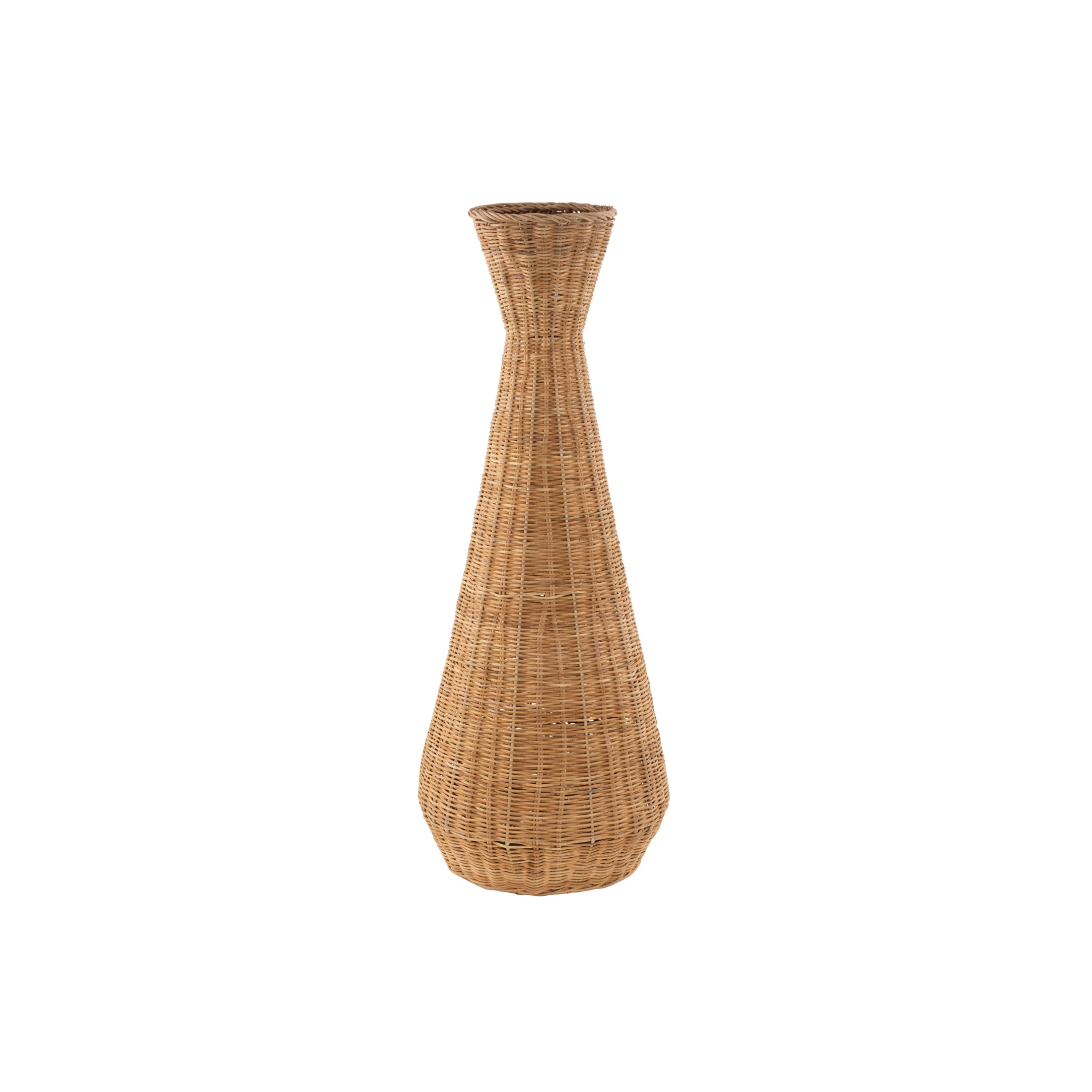 DecMode 30" Handmade Wrapped Brown Seagrass Vase