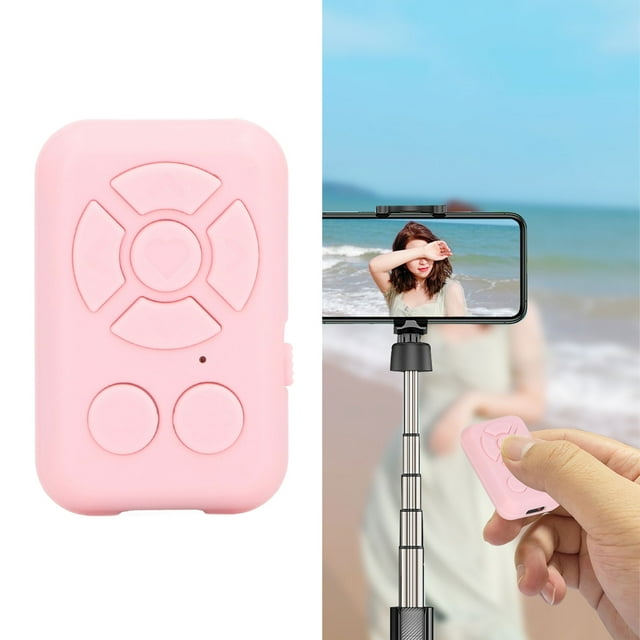 Distance de Connexion Télécommande jusqu'à 30 Pieds, Clic Photo avec Batterie 150mAhLithium, Bouton Compact et Léger pour Photos Vidéos