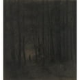 thumbnail image 2 of Herbert Crowley 12x13 Gold Ornate Wood Frame and Double Matted Museum Art Print Titled - Figure in a Dark Wood (1911-24), 2 of 4