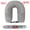 Gray-U-Shaped Pillow Case, variant on Travel Neck Pillow U-Shaped, Adjustable, Portable, Soft Plush Polyester, Medium Softness, Ideal for 3-Day Clothing Storage, Suitable for Short Trips, Business, Flights, Cars, Camping,Flannel Fabric