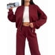 thumbnail image 2 of Conjuntos de Salón para Mujer, Conjunto Deportivo de 2 Piezas, Sudadera, Pantalón Deportivo de Pierna , Conjunto Deportivo A Juego Vino Tinto XL, 2 of 9