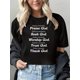 thumbnail image 1 of Women's "Praise God" Inspirational Print T-Shirt - 100%, Crew Neck, Short Sleeve, Perfect for Spring & Summer, Machine Washable, Summer Fashion|Casual |Medium Elasticity, Ladies T Shirts, 1 of 6
