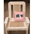 thumbnail image 2 of Carolines Treasures BB7939PW1818 Hampshire Pig Pink Check Fabric Decorative Pillow, 18 x 18 in., 2 of 2