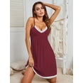 thumbnail image 6 of Nightgowns for Women: Syphoria V-neck Soft Lace Sleepwear Suspender Womens Nightgowns, 6 of 6
