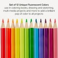 thumbnail image 4 of KINGART&reg; Studio Fluorescent Neon Colored Pencils, Set of 12 Unique Colors, 4 of 9