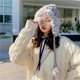 thumbnail image 3 of Gorro con protección para los oídos de pelo de conejo de lana para mujer, gorro de Lei Feng de otoño e invierno, gorro tejido con protección para los oídos, bonito y cálido coreano., 3 of 6