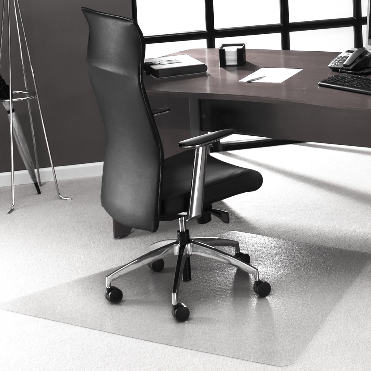 Ultimat Polycarbonate Corner Workstation Chair Mat For Carpets Up
