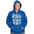 thumbnail image 3 of Breaking Records And Hearts Funny Zip Up Hoodie Men's Women's Brisco Brands L, 3 of 6