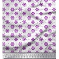 thumbnail image 1 of Soimoi Poly Georgette Fabric Dot & Snow Flakes Floral Decor Fabric Printed Yard 42 Inch Wide, 1 of 5
