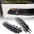thumbnail image 2 of Trayknick 2Pcs Front Bumper Grille Driver Side Mesh Design ABS Fog Light Cover Lower Grill Modification 1K8853665B 1K8853666B for VW Scirocc, 2 of 13