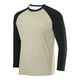 thumbnail image 1 of pstuiky camisa de manga larga para hombre, Camisa deportiva transpirable de manga larga raglán con cuello redondo para hombre, de color sólido top de hombre s, 1 of 2