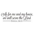 thumbnail image 1 of As For Me And My House, We Will Serve The Lord Vinyl Wall Art Inspirational Quotes And Saying Home Decor Decal Sticker, 1 of 2