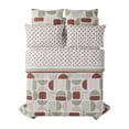 thumbnail image 6 of Style2 Mix & Match 7-Piece Reversible Bed in a Bag Comforter Set with Sheets, Terracotta, King, 6 of 16