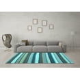 thumbnail image 3 of Ahgly Company Indoor Round Abstract Light Blue Contemporary Area Rugs, 7' Round, 3 of 4